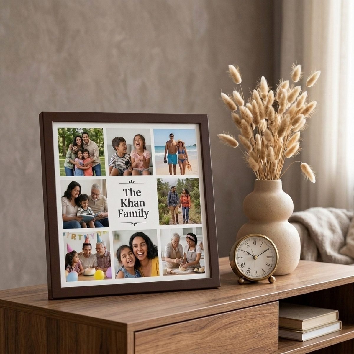Al Jannat Collage Frame - brown