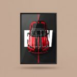 BMW Wall Frame Luxury Sports Car Aesthetic Decor