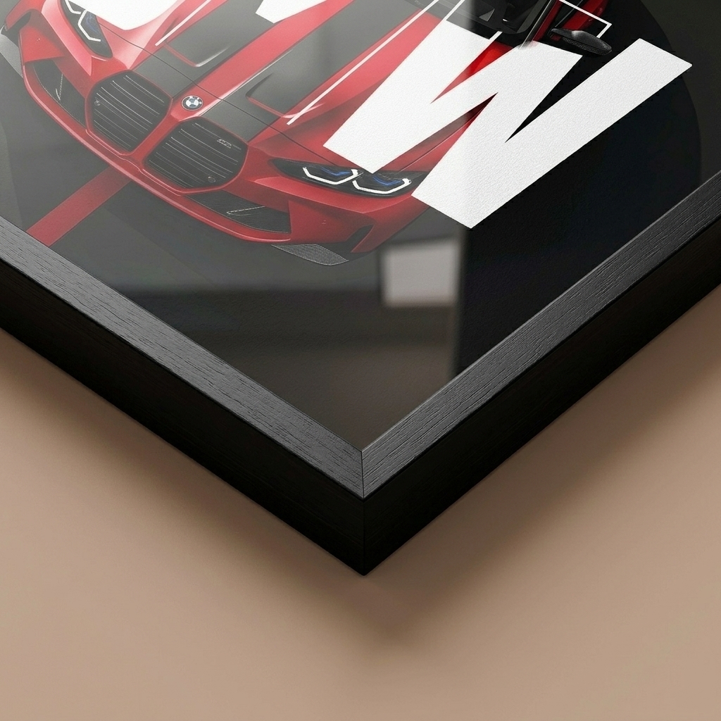 BMW Wall Frame Macro Corner Moulding and Glass Detail