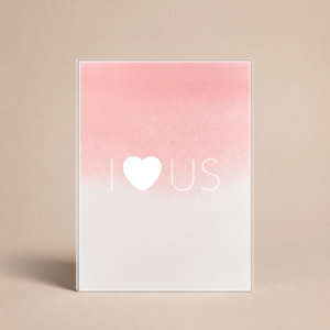 Acrylic greeting card pink heart hero image