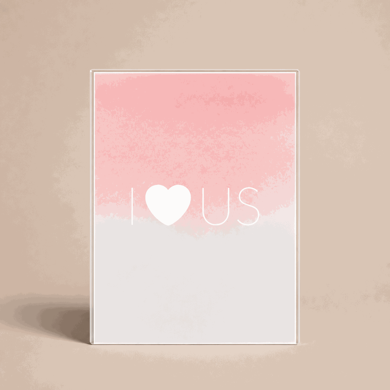 Acrylic greeting card pink heart hero image