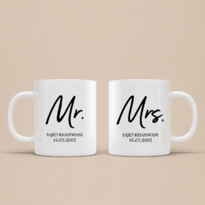 Mr and Mrs mug set hero image
