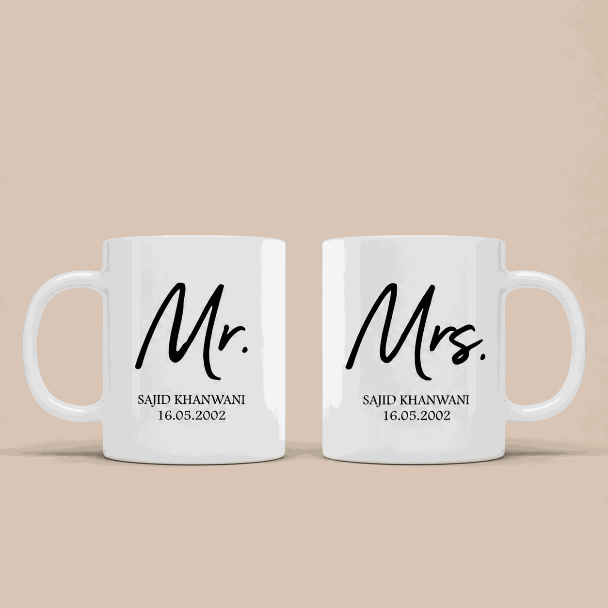 Mr and Mrs mug set hero image