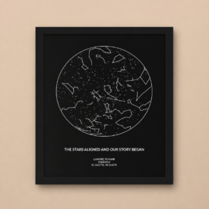 Star Map Frame Full Black